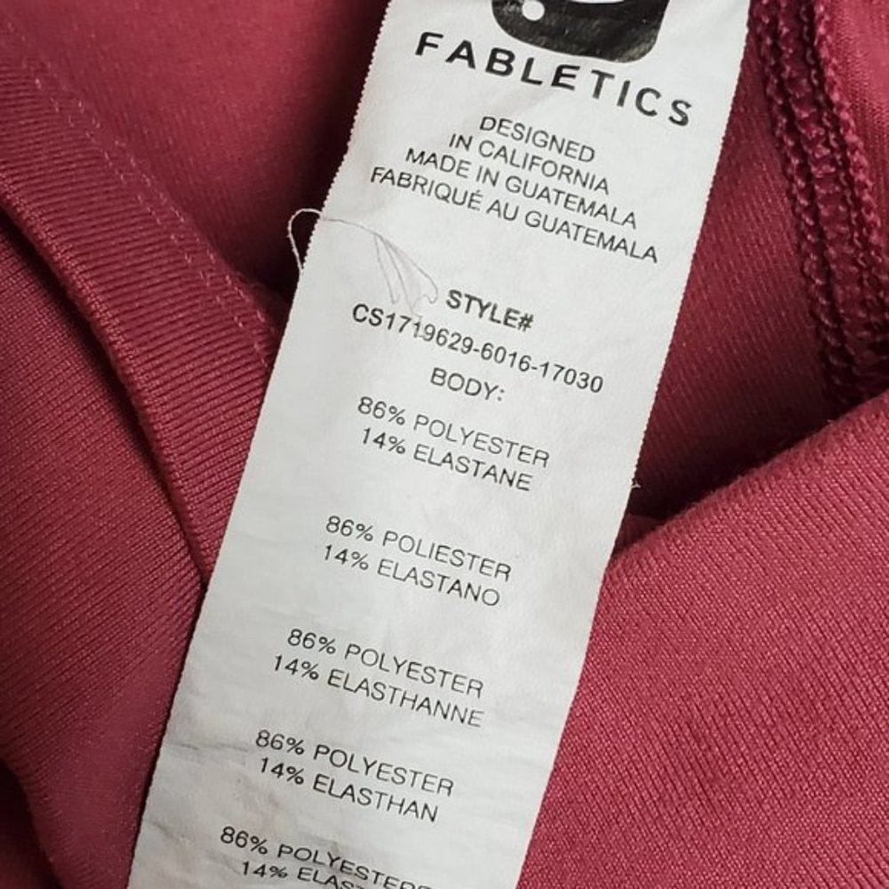 Fabletics Women's Pink Cropped Yoga Athletic High Rise Leggings Size Small EUC - Picture 3 of 6